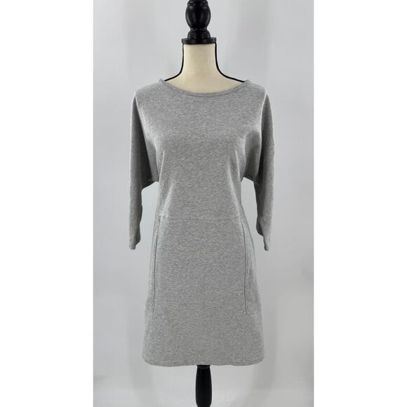 COS Gray Sweatshirt Dress French Terry Patch Pocket Large - Picture 2 of 8